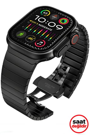 Apple Watch 12 11 10 46mm 9 8 7 6 SE Ultra Uyumlu 42-44-45-49mm Titanyum Çelik Paslanmaz Kordon