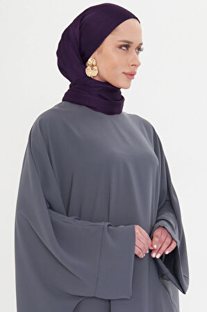 Mürdüm Düz Klasik Şal Turlu Polyester Lüx Janjan 202126_07