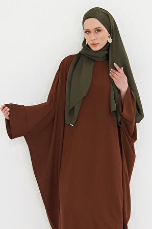 Haki Düz Klasik Şal Turlu Polyester Lüx Janjan 202126_09