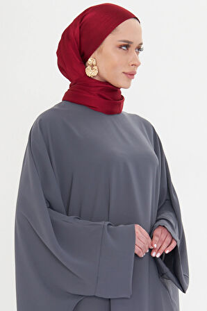 Bordo Düz Klasik Şal Turlu Polyester Lüx Janjan 202126_16