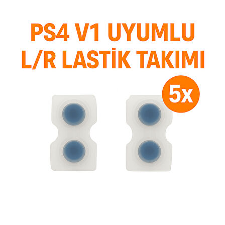 PS4 V1 KOLLAR İLE UYUMLU  L/R LASTİK TAKIMI (5 TAKIM 10 ADET)