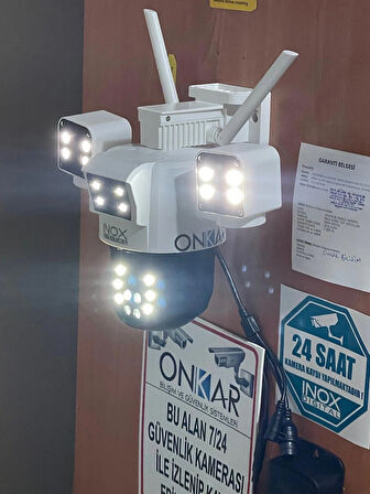 INOX-X104 4X3MP DÖRT KAMERALI WİFİ PTZ GÜVENLİK KAMERASI