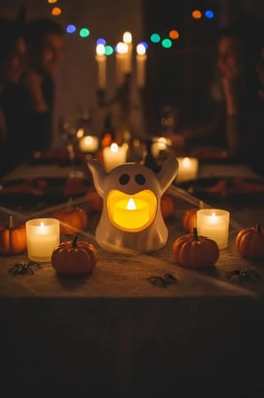 Halloween Çığlık Atan Hayalet Masa Süsü Işıklı – Cadılar Bayramı Temalı Dekoratif Figür Aydınlatma
