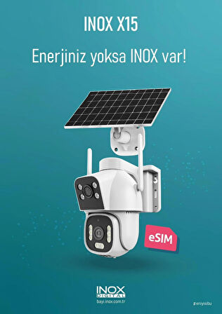 İnox x15 İki Kameralı Surekli Kayıt, 4G Bataryalı