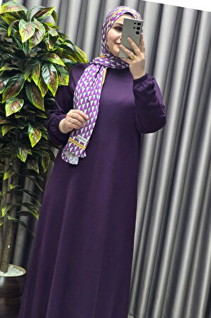 Kadın Büyük Beden Hakim Yaka Fitilli Nevra Elbise 