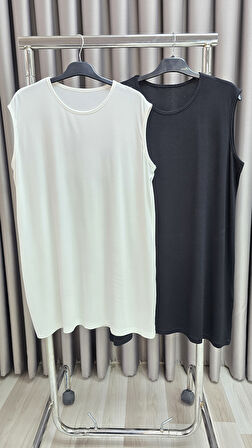 Kadın Tesettür Sıfır Kol Kurtarıcı İçlik Tunik 