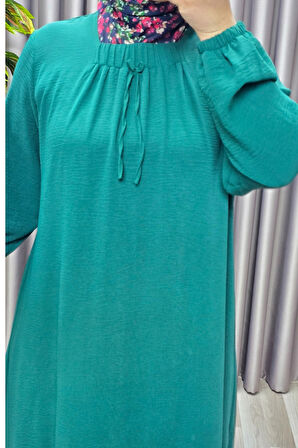 Kadın Tesettür Büyük Beden Giyim Aerobin Elbise 