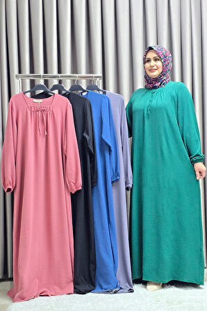 Kadın Tesettür Büyük Beden Giyim Aerobin Elbise 