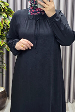 Kadın Tesettür Büyük Beden Giyim Aerobin Elbise 