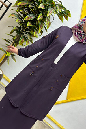 Kadın Büyük Beden Ottoman Cepli Çelik Hırka 