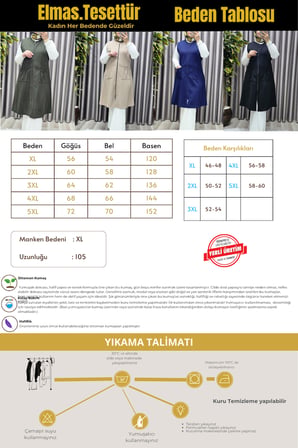 Kadın Büyük Beden Rahat Kalıp Ottoman Kumaş Dört Mevsim Çelik Örme Yelek