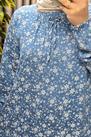 Kadın Tesettür Giyim Büyük Beden Tansel Keten Nida 2 Elbise