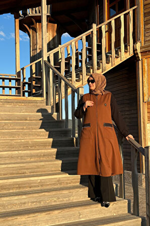 Kadın Tesettür Giyim Büyük Beden Ottoman Yelek 