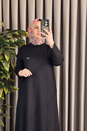 Kadın Tesettür Giyim Büyük Beden Kristal Spor Elbise 