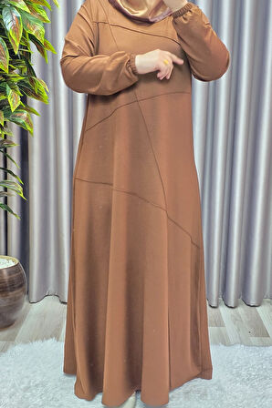 Kadın Tesettür Giyim Büyük Beden Çimalı Elbise 