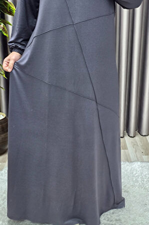 Kadın Tesettür Giyim Büyük Beden Çimalı Elbise 