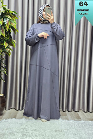 Kadın Tesettür Giyim Büyük Beden Çimalı Elbise 