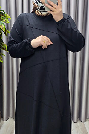 Kadın Tesettür Giyim Büyük Beden Çimalı Elbise 