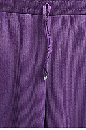 Kadın Tesettür Giyim Büyük Beden Fitilli Örme Pantolon 