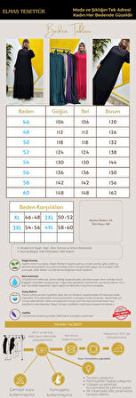 Kadın Tesettür Giyim Büyük Beden Düz Fırfırlı Elbise 