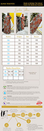 Kadın Tesettür Giyim Büyük Beden Palmiye Fırfırlı Elbise 