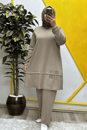 Kadın Tesettür Giyim Büyük Beden Mualla İkili Takım 
