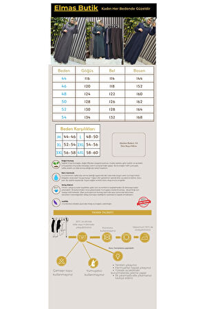 Kadın Tesettür Giyim Büyük Beden Hürrem Kol Ferace 