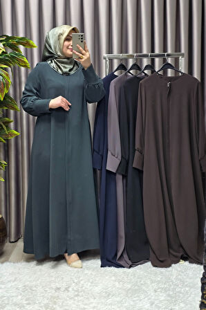 Kadın Tesettür Giyim Büyük Beden Hürrem Kol Ferace 