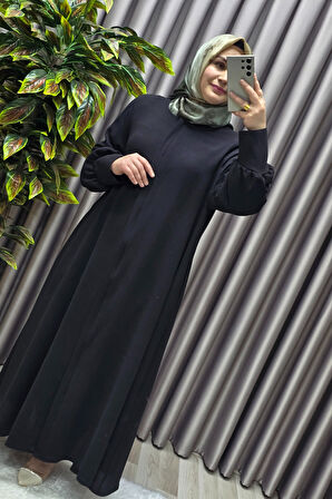 Kadın Tesettür Giyim Büyük Beden Hürrem Kol Ferace 