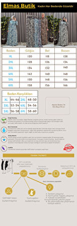 Kadın Tesettür Giyim Büyük Beden Zebra Desen Elbise 