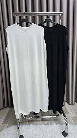 Kadın Tesettür Giyim Uzun Kurtarıcı İçlik Elbise 