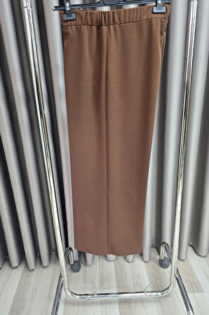 Kadın Giyim Büyük Beden Bol Paça Scuba Pantolon 