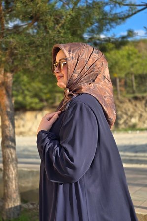 Kadın Tesettür Giyim Büyük Beden Üç Katlı Astarlı Abaya Ferace 