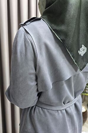 Kadın Tesettür Giyim Büyük Beden Süet Kap 