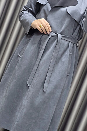 Kadın Tesettür Giyim Büyük Beden Süet Kap 