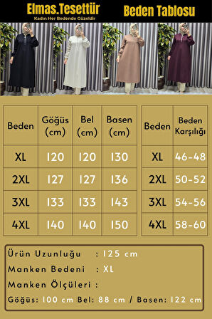 Kadın Tesettür Giyim Büyük Beden Fermuarlı 9354 Jumbo Uzun Tunik 