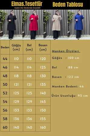 Kadın Tesettür Giyim Büyük Beden Taşlı Fular Krep Abiye Tunik 