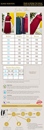 Kadın Tesettür Giyim Büyük Beden Düz Fırfırlı Elbise 