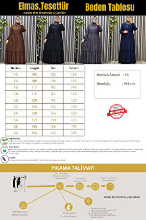 Kadın Tesettür Giyim Büyük Beden İki Katlı Ferace 