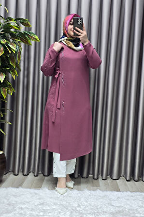 Kadın Tesettür Giyim Krep Abiye Tunik 