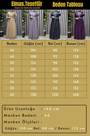 Kadın Tesettür Giyim Büyük Beden V Taşlı Abiye 