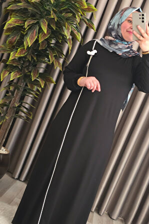 Kadın Tesettür Giyim Büyük Beden Şuğra Çiçekli Elbise 