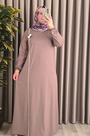 Kadın Tesettür Giyim Büyük Beden Şuğra Çiçekli Elbise 