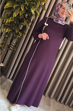 Kadın Tesettür Giyim Büyük Beden Şuğra Çiçekli Elbise 