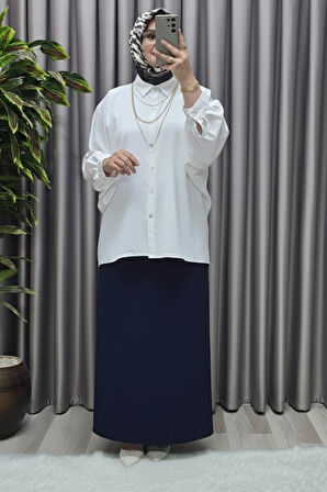 Kadın Giyim Krep Kalem Etek 