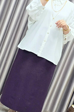 Kadın Giyim Krep Kalem Etek 