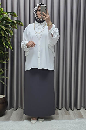 Kadın Giyim Krep Kalem Etek 