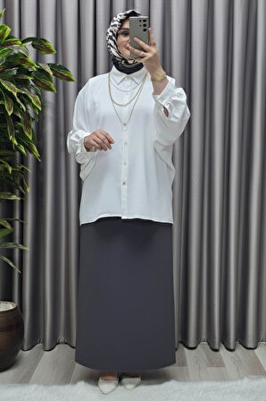 Kadın Giyim Krep Kalem Etek 