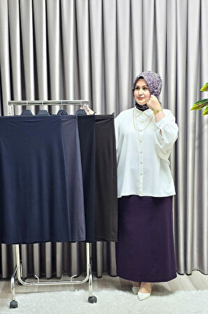 Kadın Giyim Krep Kalem Etek 