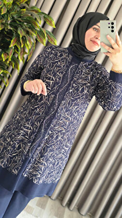 Kadın Giyim Şerit Desenli Samira Takım 